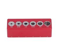 Localisateur de forage de trou pour le travail du bois en aluminium en aluminium Bloque de guidage de nage de cheville rond 1/8 pouce 3/16 pouces 1/4 pouce 5/16 pouces 3/8 pouce