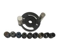 Localisateur de perçage en alliage d'aluminium pour le travail du bois, gabarit circulaire avec manchons de perçage de 2 à 10 mm pour l'alignement des trous sur les planches de bois