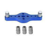 Localisateur de Perforation en Aluminium, Gauge Puncher, 140mm Multifonction, Guides de Foret 6-10mm - Durable et Polyvalent pour Bricolage et Menuiserie (Bleue)