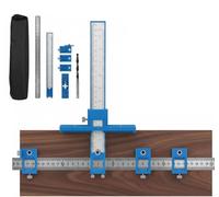 Localisateur de perforatrice, guide de perçage, gabarit de perçage réglable avec foret, pour l'installation de boutons de poignée sur les portes ou les tiroirs