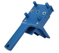 Localisateur de Poinçons Guide de Trou pour le Travail du Bois, Guide de Perçage pour Trous Droits Guide de Perçage de Menuiserie Réglable pour Forets de 6/8/10 Mm (Bleu)