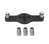 Localisateur de poinçons pour le travail du bois |Gabarit en alliage d'aluminium avec 3 bagues de perçage (6 mm/8 mm/10 mm) |Jauge de perforation DIY pour un perçage précis et (Black)