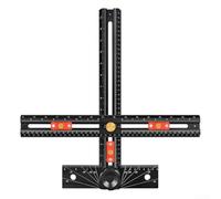Localisateur de précision en T et de poignée pour chantier, règle de perçage emboîtable avec réglage de la pointe à bille, outil de mise en page multi-formes portable de 35 cm à 75 cm (C)