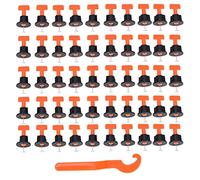 Localisateur de système de nivellement, 50Pcs Carrelage Niveleur Revêtement de Sol Spacer Matériaux de Construction pour Espace de tuile 2-6mm pour Carreaux de céramique avec épaisseur de 3-25mm