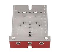 Localisateur de trou de charnière en alliage d'aluminium, guide de montage de charnière de porte d'armoire, bras droit de 35 mm et outil de positionnement des trous de courbure moyenne avec roue