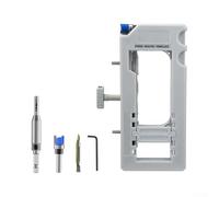 Localisateur de trou de serrure de porte, pinces à charnière, machine à rainurer de charnière, kit d'outils d'installation pour un montage précis de porte et une menuiserie (gris)