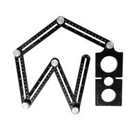 Localisateur de trous de carrelage - Règle de guide de perçage en aluminium | Règle de mesure des trous de carrelage avec ouvertures de positionnement, règle de mise à niveau avec plusieurs angles