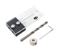 Localisateur de trous de travail du bois et instructions de perçage - Pince de poche avec surfaces acryliques pour un perçage rapide et précis - Pochoir vertical