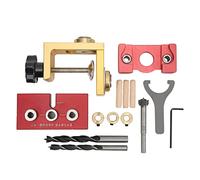 Localisateur de trous professionnel pour le travail du bois, Kit de guide de perçage de cheville en alliage d'aluminium de haute précision avec échelle gravée pour les projets de