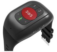 Localisateur GPS pour Personnes âgées- Chutes, Position GPS, Cardio, Pression,Bouton SOS, pour l'Autisme,Noir