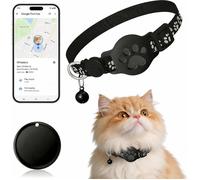 Localisateur pour Chien et Chat Traceur Connecté Compatible iOS et Android Balise Anti-Perte Étanche Sans Frais Mensuels pour