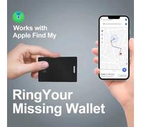 Localisation de suivi de charge sans fil, portefeuille, carte, localisateur GPS, étiquette intelligente, traqueur d'articles pour appareil Iphone, Apple Find My APP Black