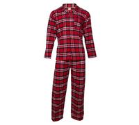 Location Clothing Pyjama en flanelle de coton brossé pour homme Tailles S à 4XL, Rouge écossais, XXL