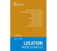 Location mode d'emploi 2022/23 16ed 16ème édition - Yves Rouquet - Delmas - broché - Guide