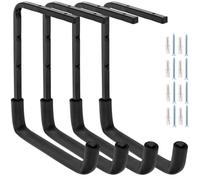 Locawaya Crochets de garage montés au plafond, cintres de garage, crochets polyvalents pour outils de vélo en bois (24 x 32 cm)