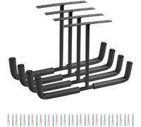 Locawaya Crochets de garage robustes pour plafond, support de rangement mural pour bois, outils, vélo, canne à pêche