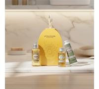L'OCCITANE Coffret cadeau Amande Ornement 80 ml : Huile de douche Amande 35 ml, Huile souplesse Amande 15 ml et Crème mains Amande 30 ml