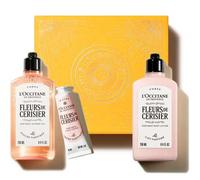 L'Occitane Coffret corps Fleurs de cerisier - Gel douche 250 ml + Lait corporel 250 ml + Crème mains 30 ml