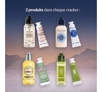 L'OCCITANE - Coffret de 4 crackers de Noël - Karité, Fleurs de Cerisier, Amande et Verveine - Fabriqué en France