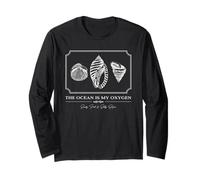 L'océan est Mon oxygène (Graphique Sea Shell) Manche Longue