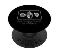 L'océan est Mon oxygène (Graphique Sea Shell) PopSockets PopGrip Adhésif