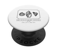 L'océan est Mon oxygène (Graphique Sea Shell) PopSockets PopGrip Adhésif