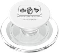 L'océan est Mon oxygène (Graphique Sea Shell) PopSockets PopGrip pour MagSafe