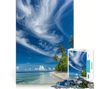 L'océan Rencontre Le Ciel Puzzle de 1000 pièces pour Adultes pour stimuler la mémoire et se détendre mentalement Découpe de qualité supérieure Surprise chaleureuse (38x26cm)