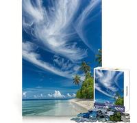 L'océan Rencontre Le Ciel Puzzle de 1000 pièces pour Adultes pour stimuler la mémoire et se détendre mentalement Découpe de qualité supérieure Surprise chaleureuse (38x26cm)