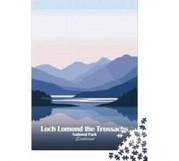 Loch Lomond & The Trossachs Plaque en Métal Rustique 70x50cm/1000pcs pour Le Pub Ou Le Café, Idée De Cadeau À Noël pour Les Amateurs De Déco Rustique