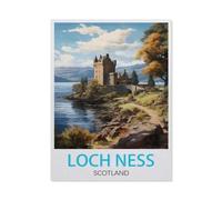 Loch Ness Écosse,Vintage Métal Signe D'Étain pour la Maison Cuisine Ferme Jardin Garage Décoration Murale(20x30cm)8x12 inch-AQ40