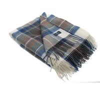 Lochcarron of Scotland, Scozia Stewart Blue Dress Tartan Lambswool Blanket 142cm X 180cm