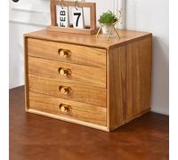 LOCHE Bloc Tiroir en Bois, 4 Tiroirs, Caissons de Rangement Bureau, Tour de Rangement Grande Capacité, Pour Bureau et École, Jaune