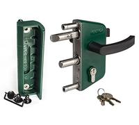 loci Nox Vert lakz P1 Prix valeur Jardin Boîtier de serrure de porte (polyamide et mécanisme en acier inoxydable) avec smkqf2 polyamide Cages de butée pour le jardin.