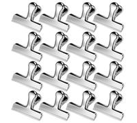 Lociban 12 Pcs Pince Sachet Acier Inoxydable, Fermeture Sachet Alimentaire, 7.7cm Clips De Fermeture Métallique, Parfait Utiliser à Cuisine Home Ou Fourniture De Bureau