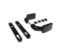 LOCINOX 3006FIX RAL-9005 Paire de poignées à encastrer pour serrures Forty, Fifty et Sixtylock Noir profond