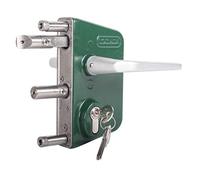 Locinox Serrure Sécurité LAKQ4040 U2, Vert Mousse Ral 6005 pour 40 À 60mm Rahmenprofile - Gartentorschloss, Flügeltorschloss, Château de Boîte Avec Cylindre Pour Dévisser, Gartentürschloss