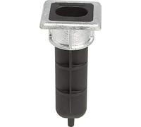 Locinox EGS Butée de sol pour barres VSF, 70 x 65 x 6 mm, hauteur 166,5 mm, noir, galvanisé à chaud, 65 x 70 x 166,5 mm