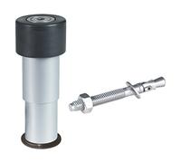 Locinox Gatestop Butée de sol avec tampon en caoutchouc Hauteur réglable de 60 à 140 mm