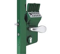 Locinox Serrure à code mécanique LMKQ40 Thermolaquée verte Profil 40 mm Axe à 60 mm