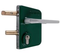 Serrure de portail - cylindre européen - vert - LC 40 LOCINOX