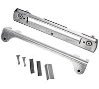 Locinox SFKM-ALUMQF Gâche avec butée pour serrure à cadre tubulaire Fiftylock/Fortylock, acier inoxydable, argent