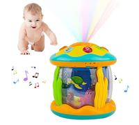 Locisne Ocean projecteur de Musique Rotatif Jouet sensoriel pour bébé 12 Mois+, 8 lumières colorées et 6 Types de Musique Amusante, pacify Attire l'attention des bébés Cadeau (Couleur ALÉATOIRE)