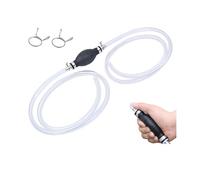 Locisne Pompe Transfert l'eau Manuelle Siphon Transfert Carburant Voiture portative pour solvant d'essence d'aqueduc Liquide Diesel, gaz avec Le Tuyau Total de 2M