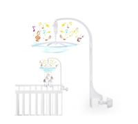 Locisne Support lit bébé berceau Bras mobile avec boîte à musique mécanique et allongé support écrou vis à vis cloche sans jouets pour bébé et garçon