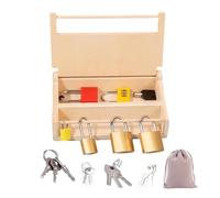 Lock and Key Toy - Ensemble d'apprentissage préscolaire, Board de Verrouillage pédagogique | Keys et Verrouillage des clés en Bois, Un Ancien de développement du Cerveau pour Les