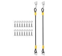 Lock de couvercle de la poubelle - 2 packs Ensemble de verrouillage à l'épreuve des ours, corde de fil tressé enrobée en caoutchouc | Sécurité de couvercle de bac durable, sangle résistante aux animau