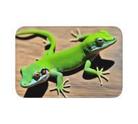 Lock Edge Tapis de sol ourlet 101,6 x 152,4 cm Image WHJSHOP Geckos pour toilettes, coiffeuse, maison de vacances, salle de bain principale, salle de bain pour enfants et suite d'invités
