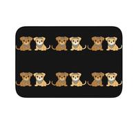Lock Edge Tapis de sol ourlet 101,6 x 152,4 cm MJHKXLJ imprimé léopard bandana chiot imprimé pour toilettes, coiffeuse, maison de vacances, salle de bain principale, salle de bain pour enfants et