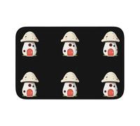 Lock Edge Tapis de sol ourlet 101,6 x 152,4 cm MJHKXLJ Little Monster's Champignon House imprimé pour toilettes, coiffeuse, maison de vacances, salle de bain principale, salle de bain pour enfants et